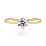 0.50 Carat Diamond Set Engagement Ring in 18k Yellow & White Gold from LeGassick Jewellery Gold Coast, Australia.