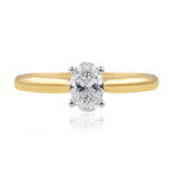 0.50 Carat Oval Diamond Solitaire Engagement Ring in 18k Gold from LeGassick Jewellery Gold Coast, Australia.