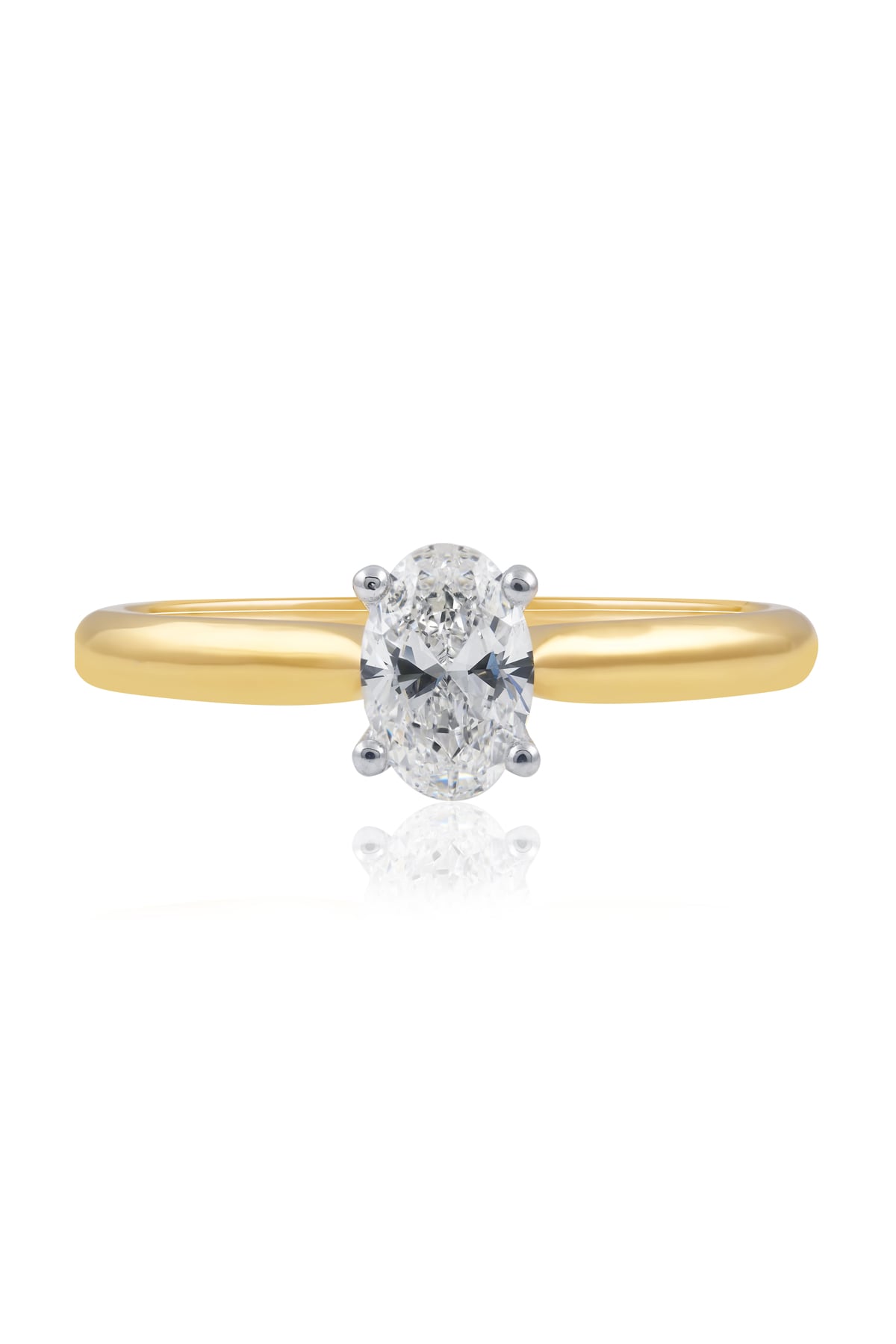 0.50 Carat Oval Diamond Solitaire Engagement Ring in 18k Gold from LeGassick Jewellery Gold Coast, Australia.