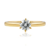 0.50 Carat Round Brilliant Cut Diamond Solitaire Engagement Ring in 18k Gold from LeGassick Jewellery Gold Coast, Australia.