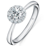 0.50 Carat Vela Halo Ring From Hearts On Fire exclusive to LeGassick Jewellery, Gold Coast, Australia.