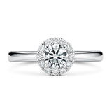0.50 Carat Vela Halo Ring From Hearts On Fire exclusive to LeGassick Jewellery, Gold Coast, Australia.