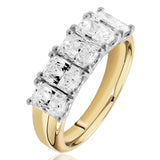2.5 Carat Five Stone Diamond Ring In Yellow & White Gold available from LeGassick Fine Jewellery, Gold Coast, Australia.