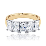 2.5 Carat Five Stone Diamond Ring In Yellow & White Gold available from LeGassick Fine Jewellery, Gold Coast, Australia.