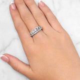1.36ct Three Row Diamond Ring Set In White Gold available from LeGassick Fine Jewellery, Gold Coast, Australia.