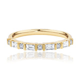 18ct Yellow Gold Diamond Ring with Round Brilliant & Baguette Cuts from LeGassick.