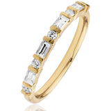 18ct Yellow Gold Diamond Ring with Round Brilliant & Baguette Cuts from LeGassick.