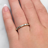 18ct Yellow Gold Diamond Ring with Round Brilliant & Baguette Cuts from LeGassick.