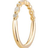 18ct Yellow Gold Marquise & Round Brilliant Diamond Ring from LeGassick.