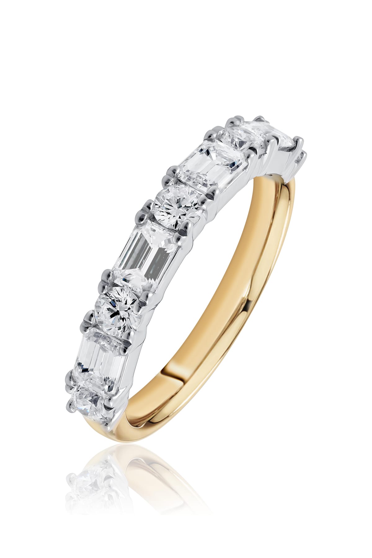 Modern Diamond Set Ring In Yellow and White Gold available from LeGassick Fine Jewellery, Gold Coast, Australia.
