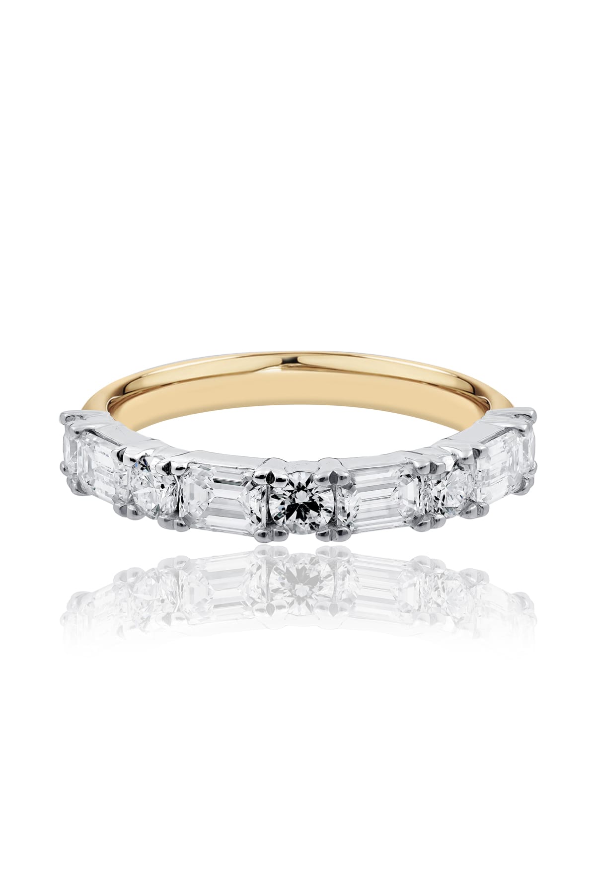 Modern Diamond Set Ring In Yellow and White Gold available from LeGassick Fine Jewellery, Gold Coast, Australia.