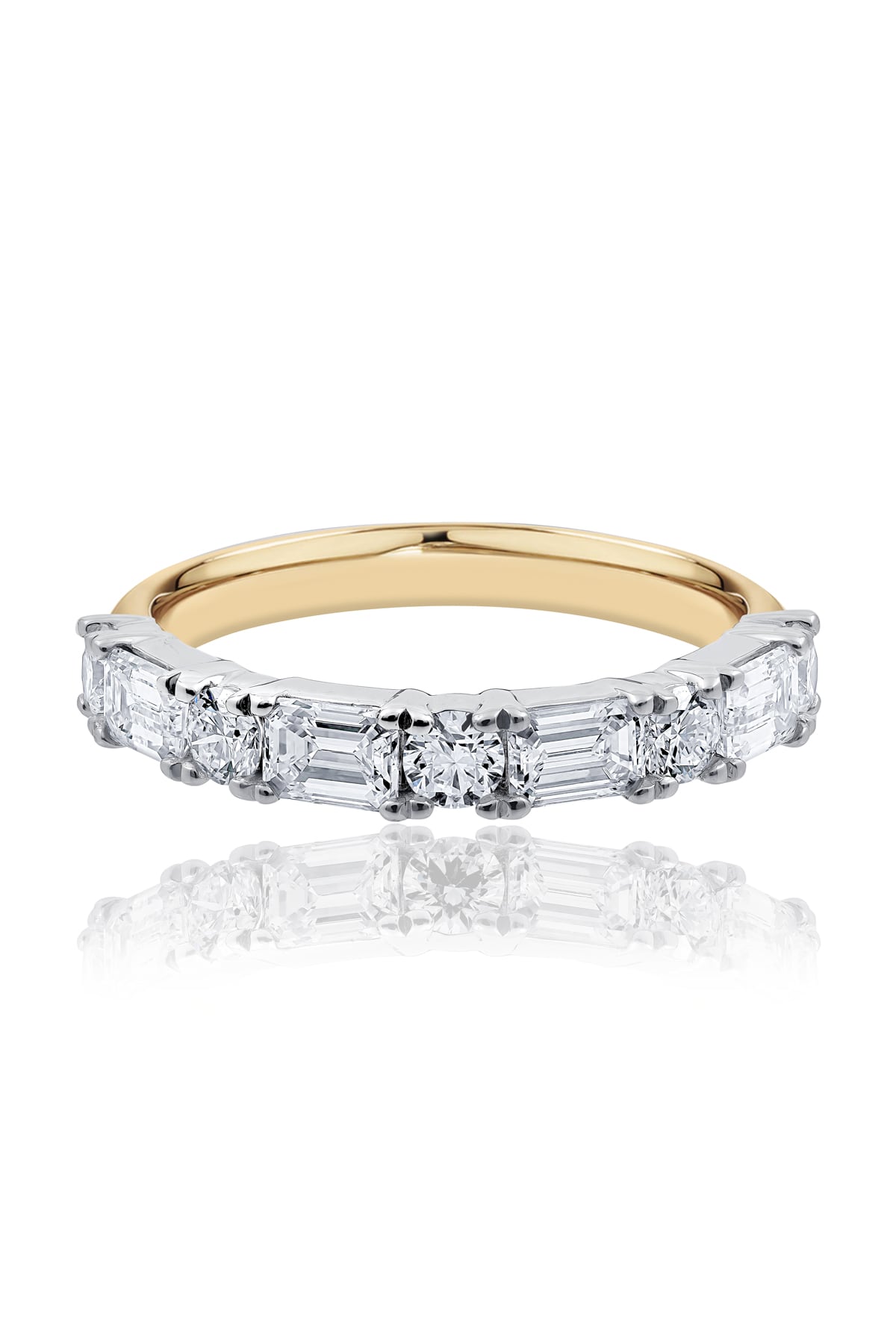Modern Diamond Set Ring In Yellow and White Gold available from LeGassick Fine Jewellery, Gold Coast, Australia.