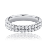 Double Row Diamond Ring In 18ct White Gold available from LeGassick Fine Jewellery, Gold Coast, Australia.
