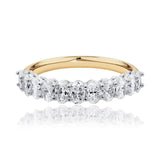 11 Oval Diamond Wedding Ring Set In Yellow & White 18ct Gold available from LeGassick Fine Jewellery, Gold Coast, Australia.