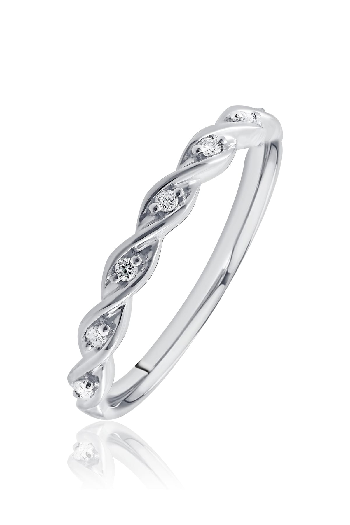 Elegant White Gold Diamond Twist Ring available from LeGassick Fine Jewellery, Gold Coast, Australia.