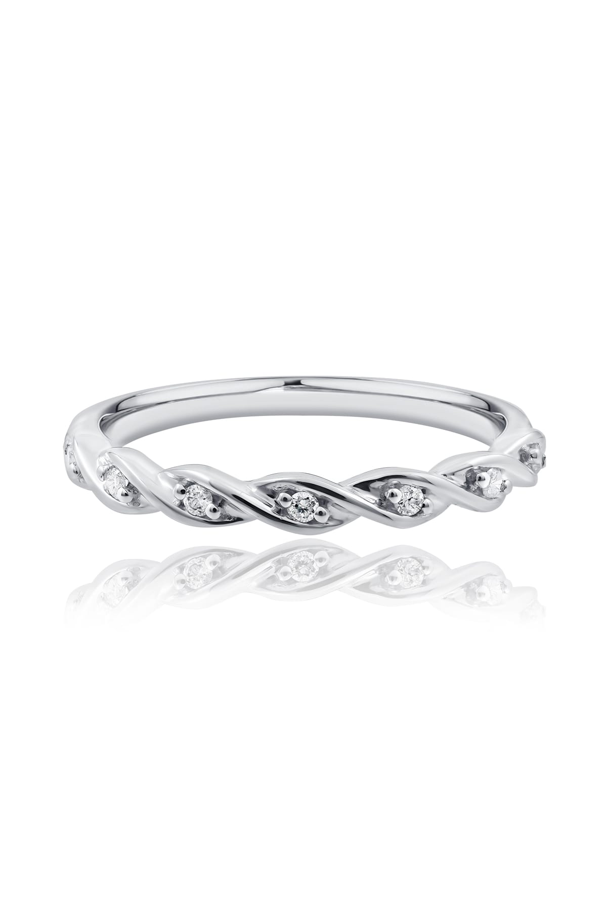 Elegant White Gold Diamond Twist Ring available from LeGassick Fine Jewellery, Gold Coast, Australia.