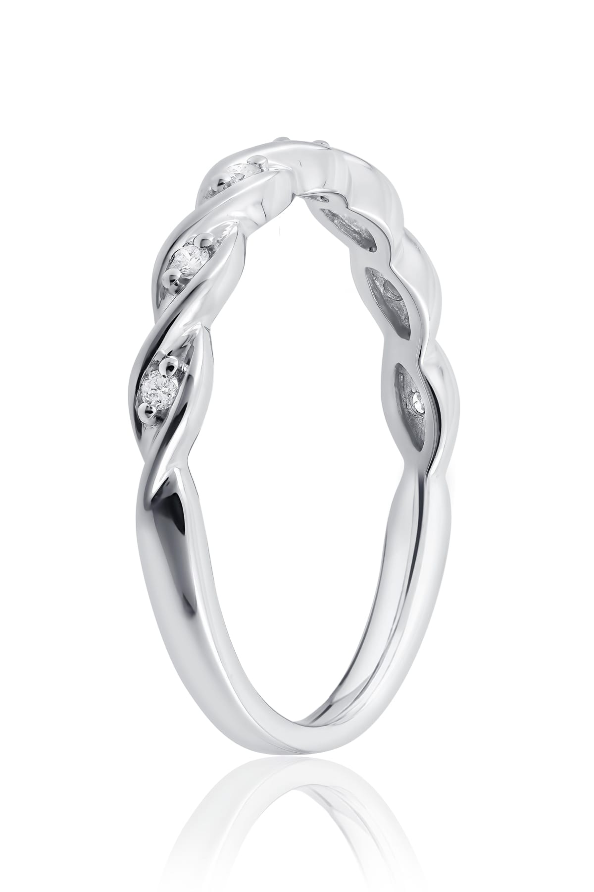 Elegant White Gold Diamond Twist Ring available from LeGassick Fine Jewellery, Gold Coast, Australia.