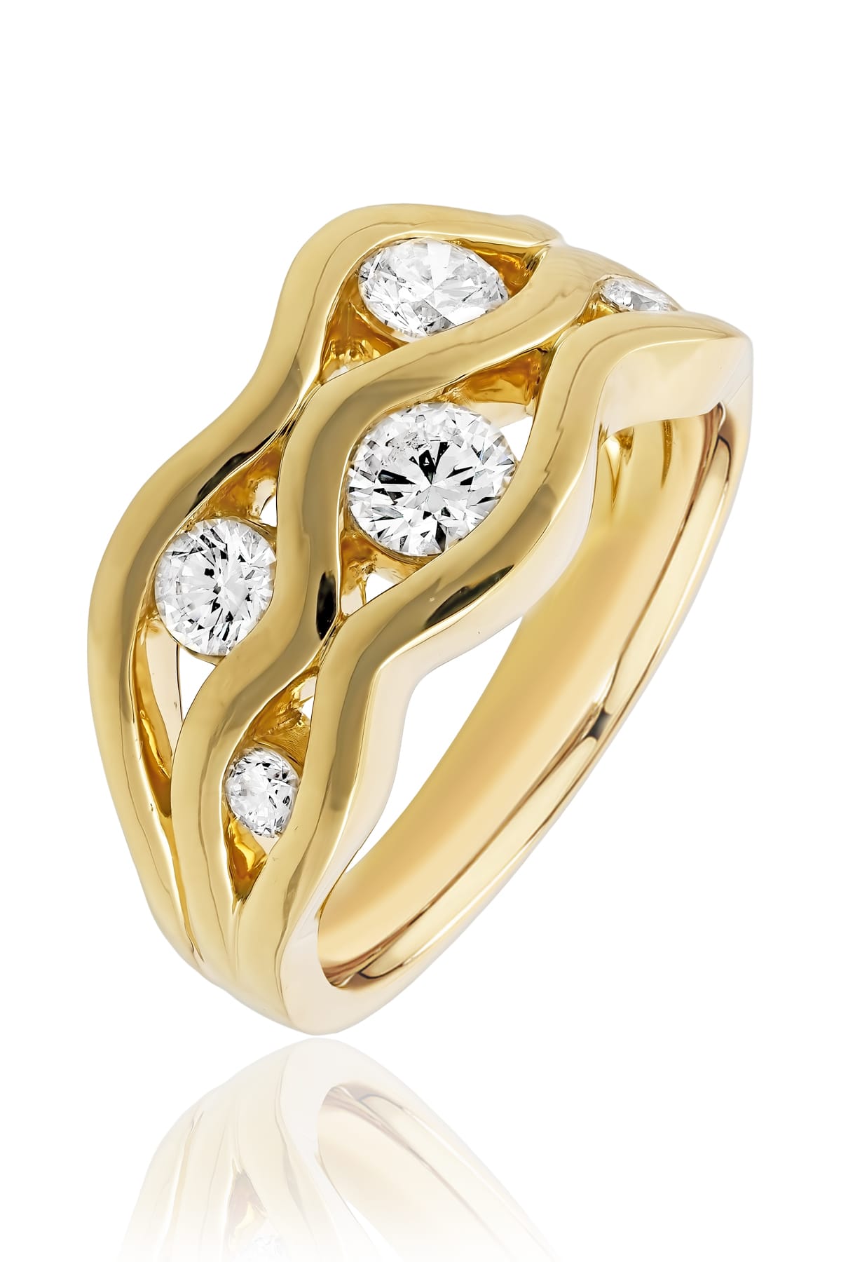 18ct Yellow Gold Six-Stone Diamond Ring from LeGassick.