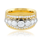 18ct Two-Tone Gold Diamond Ring – 1.50ct Round Brilliant Cut from LeGassick.