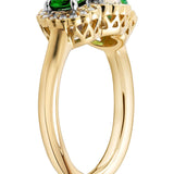 Sapphire, Tsavorite And Diamond Ring Set In 18ct Gold available from LeGassick Fine Jewellery, Gold Coast, Australia.