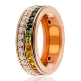 Rainbow Sapphire & Diamond Ring Set In 18ct Rose Gold from LeGassick Fine Jewellery Gold Coast, Australia.