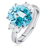 Natural Aquamarine & Diamond Ring Set In 18ct White Gold available from LeGassick Fine Jewellery, Gold Coast, Australia.