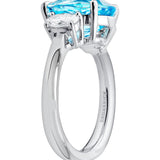 Natural Aquamarine & Diamond Ring Set In 18ct White Gold available from LeGassick Fine Jewellery, Gold Coast, Australia.