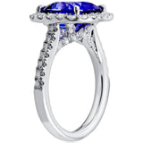 4.45ct Tanzanite And Diamond Ring Set in 18ct White Gold available from LeGassick Fine Jewellery, Gold Coast, Australia.
