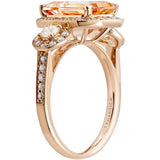 Classic Morganite and Diamond Ring Set In Rose Gold available from LeGassick Fine Jewellery, Gold Coast, Australia.