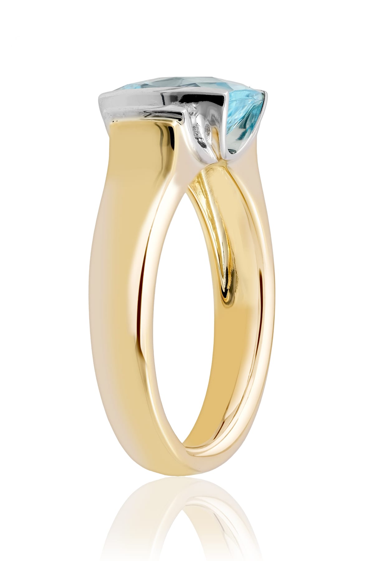 Aquamarine & Diamond Dress Ring in 9ct Two-Tone Gold from LeGassick.