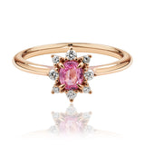Pink Sapphire & Diamond Ring In Rose Gold from LeGassick.