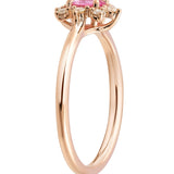 Pink Sapphire & Diamond Ring In Rose Gold from LeGassick.
