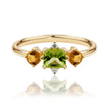 Morganite, Sapphire & Diamond Dress Ring in 9ct Yellow Gold from LeGassick.