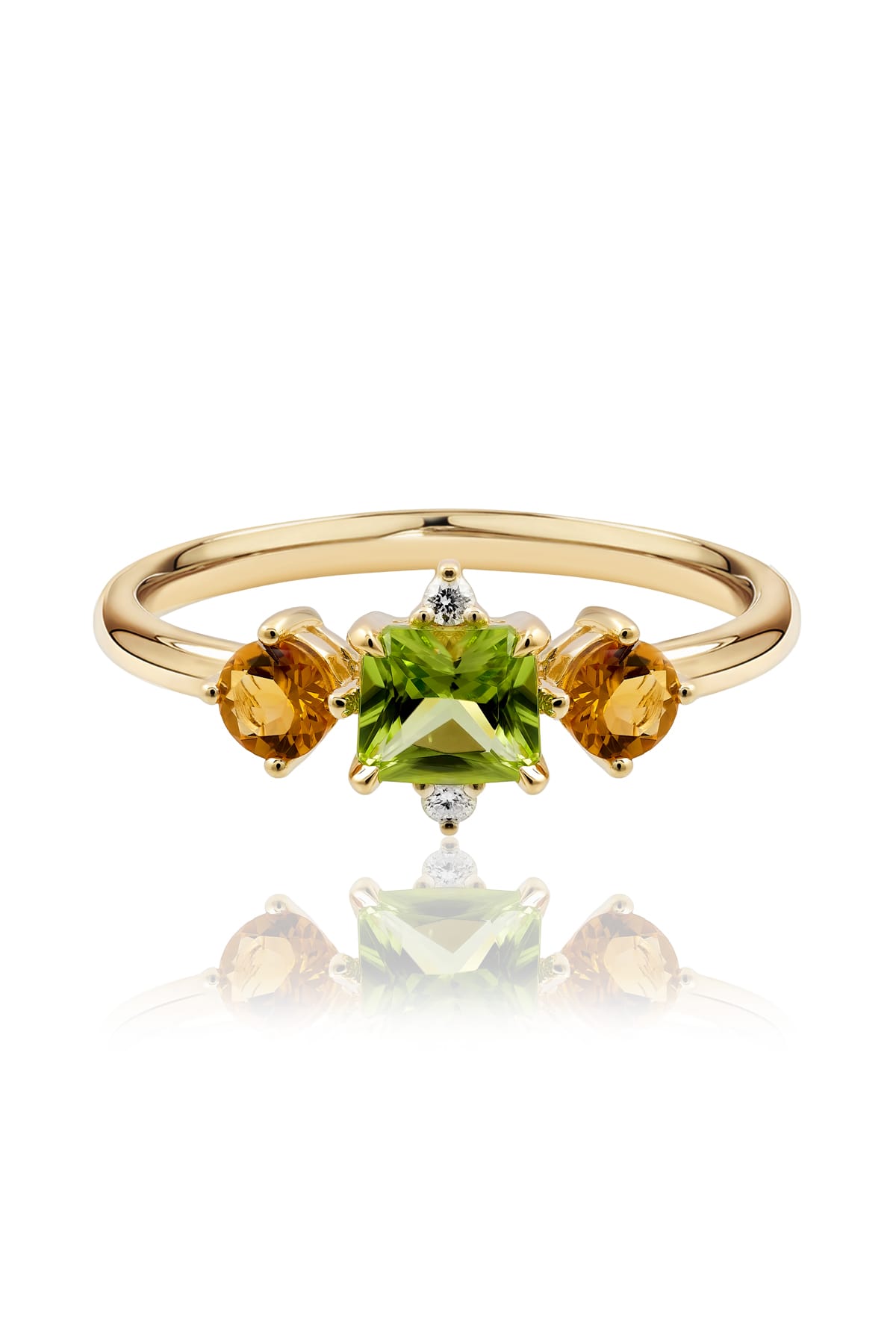 Morganite, Sapphire & Diamond Dress Ring in 9ct Yellow Gold from LeGassick.