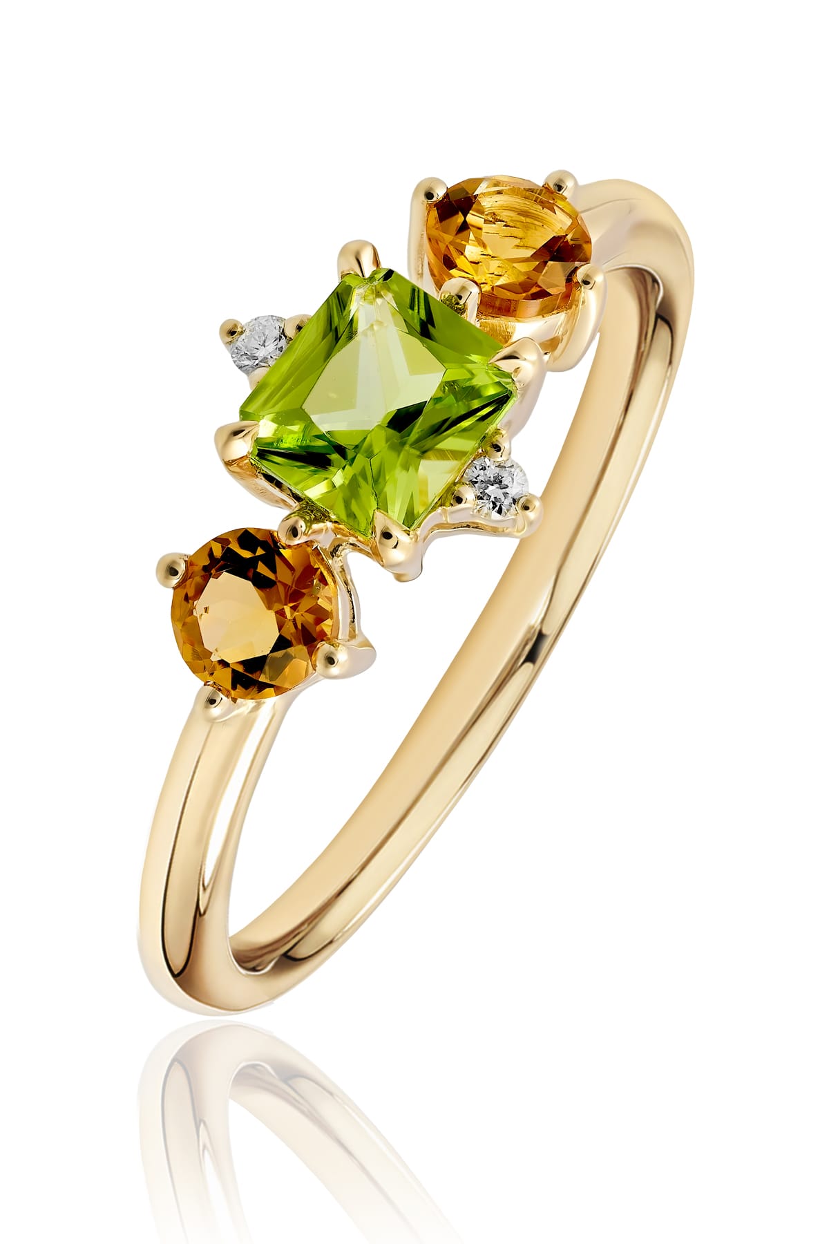 Morganite, Sapphire & Diamond Dress Ring in 9ct Yellow Gold from LeGassick.