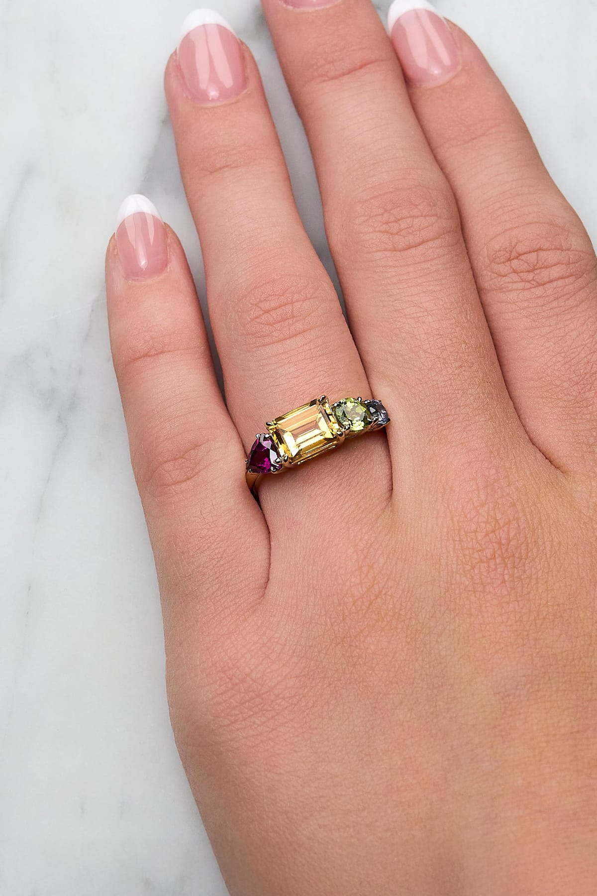Radiant Multi-Gemstone Dress Ring in 9ct Yellow Gold from LeGassick.