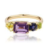 Vibrant Multi-Gemstone Dress Ring in 9ct Yellow Gold from LeGassick.