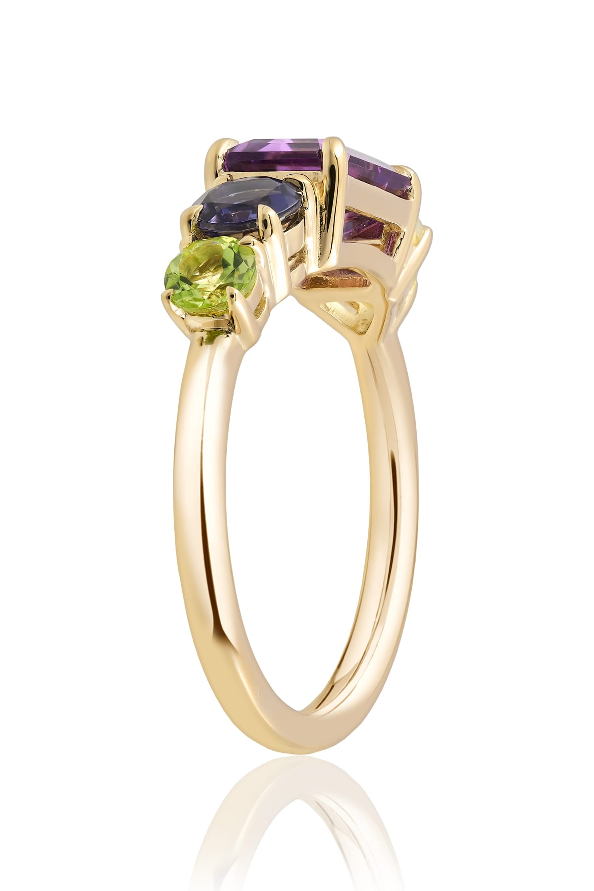 Vibrant Multi-Gemstone Dress Ring in 9ct Yellow Gold from LeGassick.