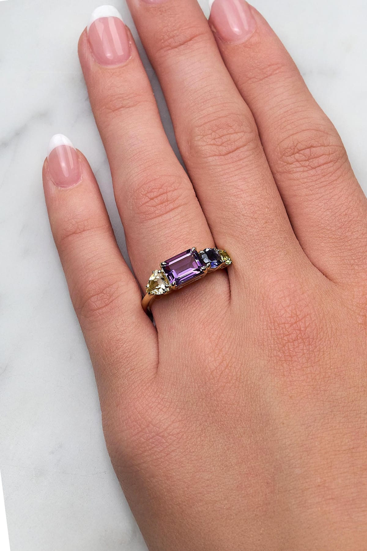 Vibrant Multi-Gemstone Dress Ring in 9ct Yellow Gold from LeGassick.