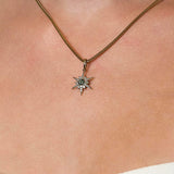 Mint Tourmaline & Diamond Star Pendant in 9ct Yellow Gold from LeGassick