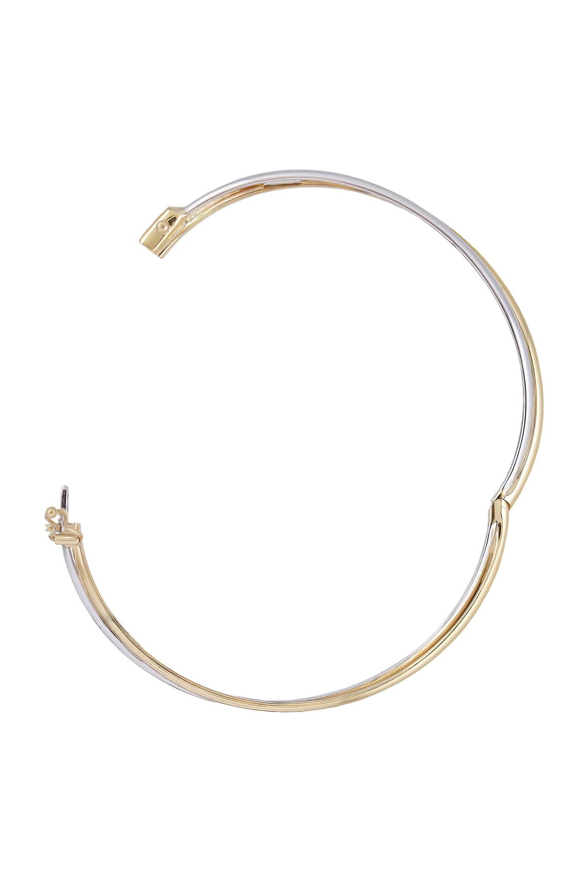 Elegant Fusion Crossover Hinged Bangle available from LeGassick Fine Jewellery.