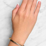 Elegant Fusion Crossover Hinged Bangle available from LeGassick Fine Jewellery.