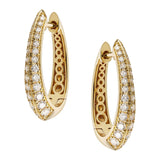 Diamond Set Oval Style Huggie Earrings In Yellow Gold available from LeGassick Fine Jewellery, Gold Coast, Australia.