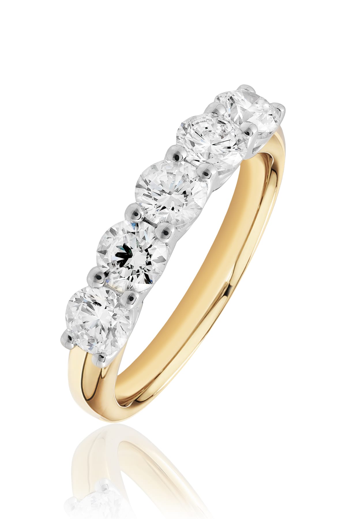 Felicity… 18ct Two-Tone 1.50 Carat Lab-Grown Diamond Set Ring from The Madison Collection.