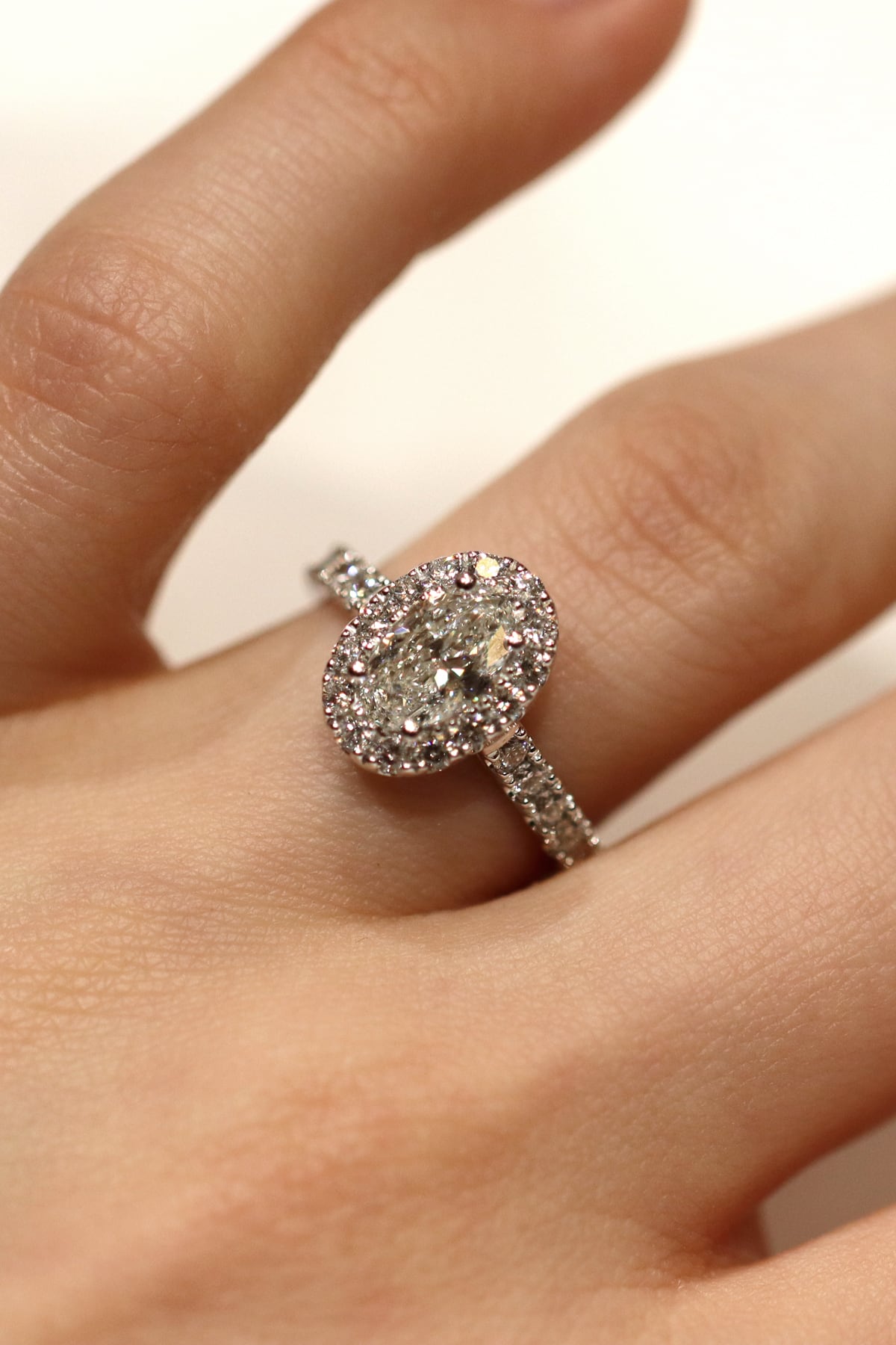 1 Carat Halo Diamond Ring In 18 Carat White Gold from LeGassick Jewellery, Gold Coast, Australia.