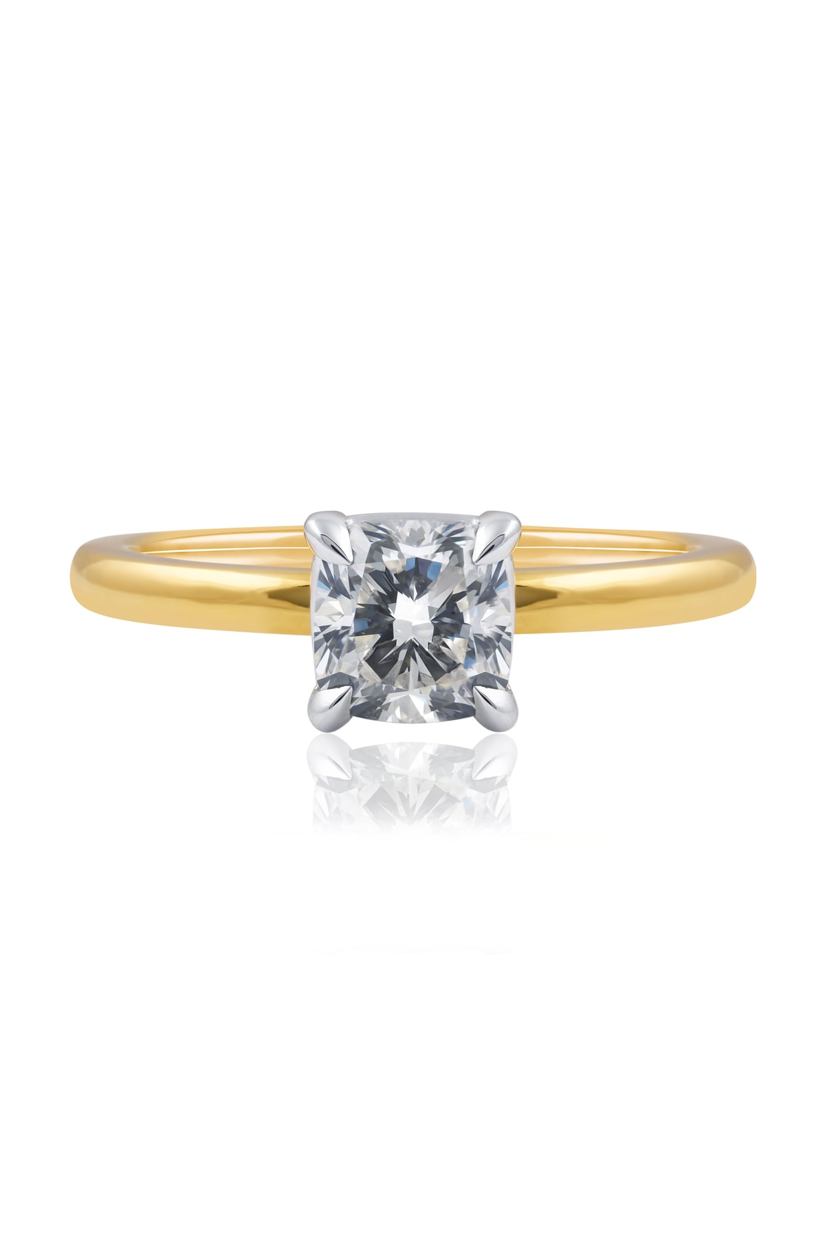 1 Carat Cushion Cut Diamond Solitaire Engagement Ring in 18k Gold from LeGassick Jewellery Gold Coast, Australia.