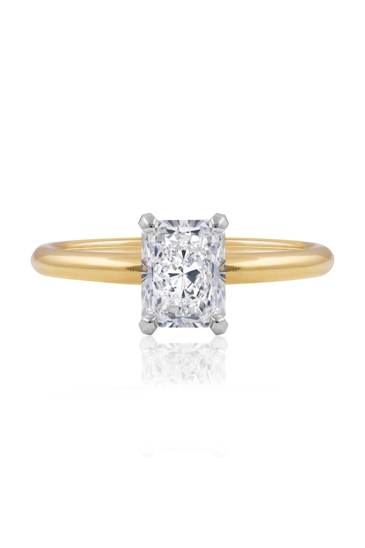 1 Carat Radiant Cut Diamond Solitaire Engagement Ring in 18k Gold from LeGassick Jewellery Gold Coast, Australia.