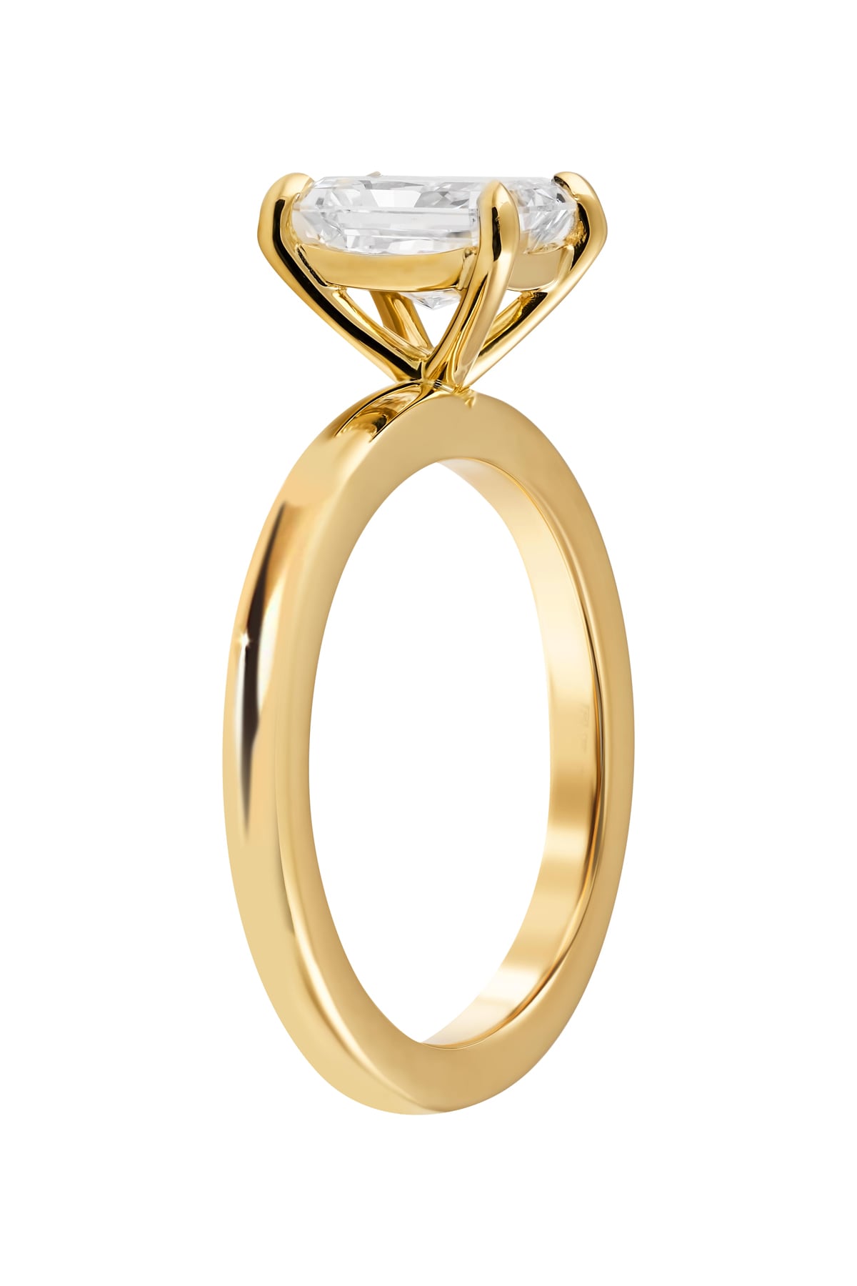 1.20 Carat Emerald Cut Diamond Set Solitaire Ring in 18k Yellow Gold from LeGassick Jewellery Gold Coast, Australia.