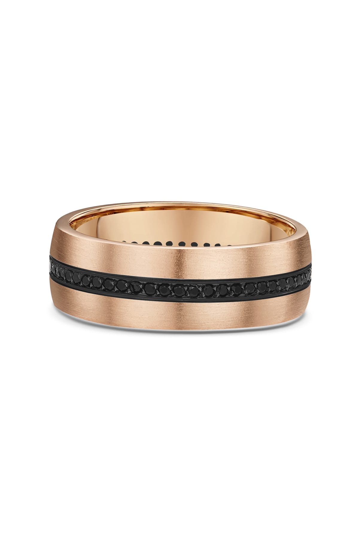 Rose gold black diamond deals mens ring