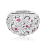 18 Carat Gold 2.95ct Diamond & Ruby Cocktail Ring from LeGassick Jewellery Gold Coast, Australia.